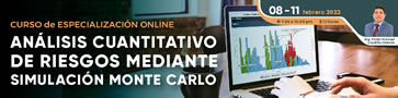 Curso de Especialización ONLINE
Análisis cuantitativo de riesgos mediante simulación Monte Carlo
