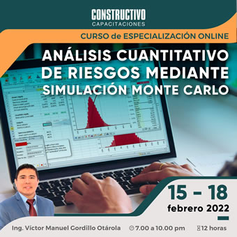 Curso de Especialización ONLINE
Análisis cuantitativo de riesgos mediante simulación Monte Carlo