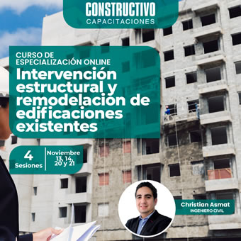 Intervención estructural y remodelación de edificaciones existentes