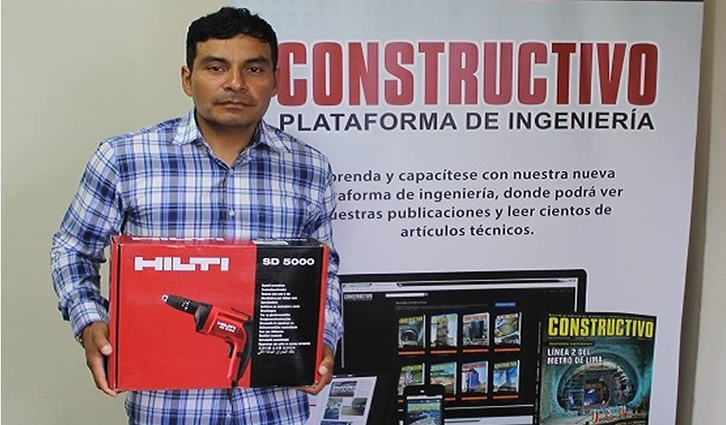 Revista Constructivo premia a suscriptor con moderno  equipo Hilti