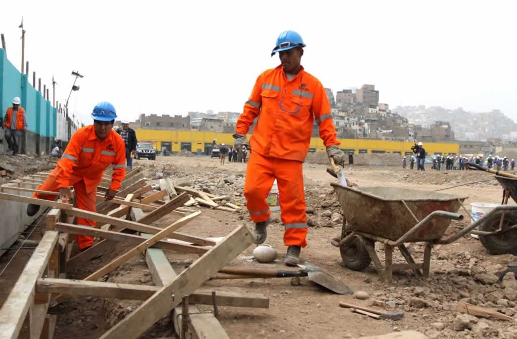 Perú creció 2,86% en febrero, de la mano de la construcción