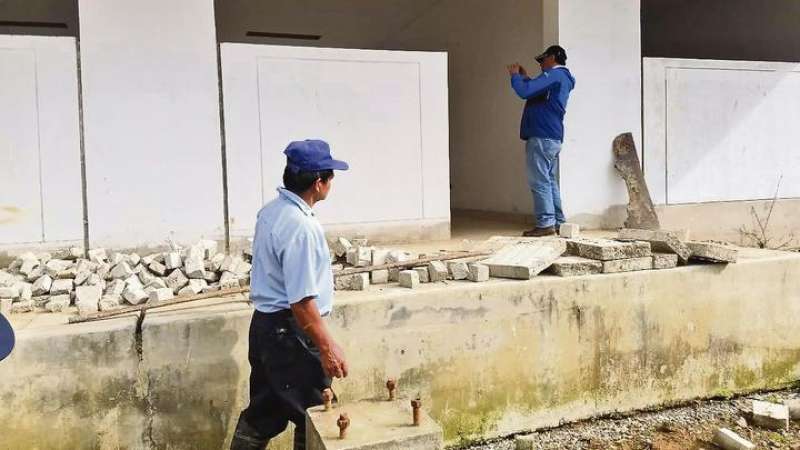A tres años de inicio de obras, aún no concluyen edificación de colegio de Huarmaca