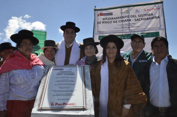 MINAGRI inauguró obra hidráulica que elevará productividad de cultivos en Ayacucho
