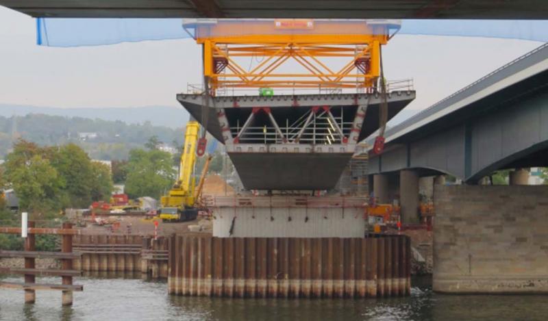 Nueva construcción del puente Schiersteiner: rodamientos esféricos para 6.000 t de carga estructural