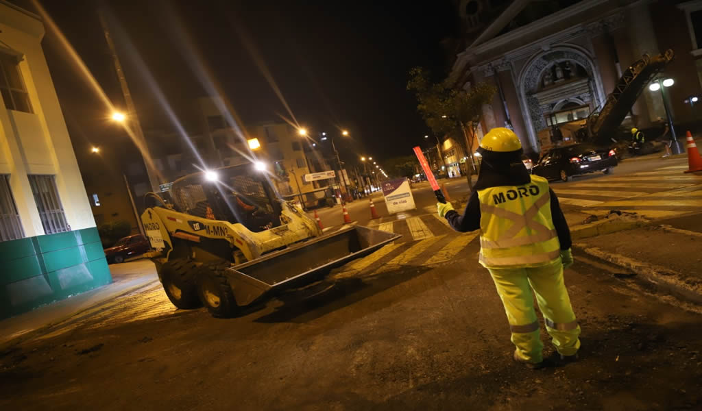 Municipalidad de 	Lima inició trabajos de mantenimiento vial en Av. Sucre