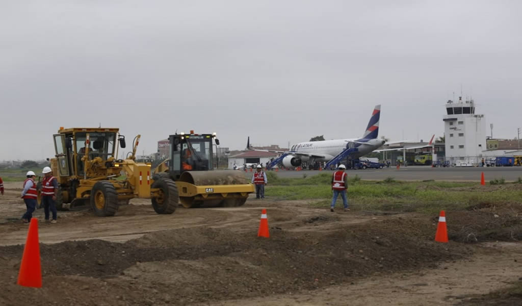Inician obras de mejoramiento de pistas del aeropuerto de Chiclayo