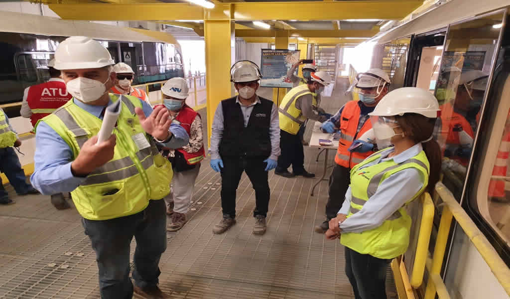Supervisan pruebas del sistema de seguridad de trenes de la Línea 2 del Metro de Lima