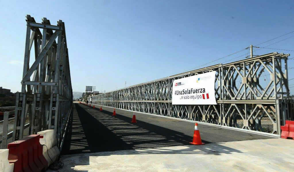 MTC culmina instalación de nuevo puente en región Áncash