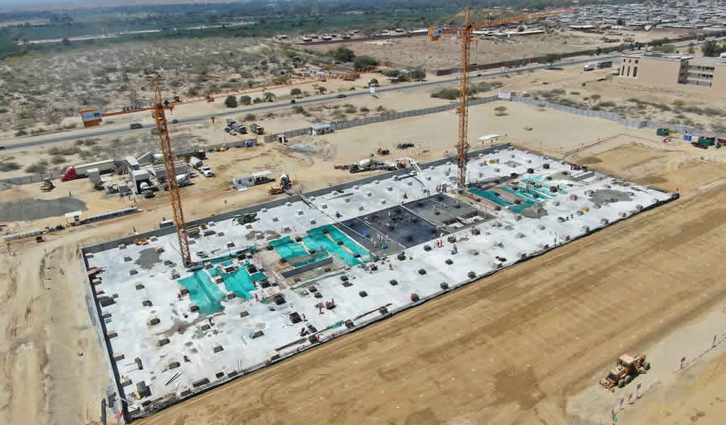 Construcción del nuevo Hospital de Apoyo II de Sullana avanza a paso firme