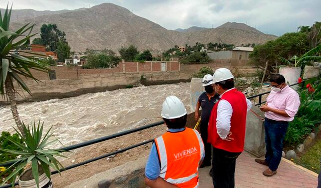 Ministerio de Vivienda intervendrá en zona afectada en Chaclacayo por crecida del río Rímac