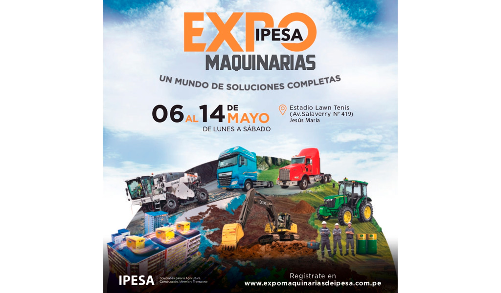Primer ExpoMaquinarias de Ipesa se realizará del 6 al 14 de mayo