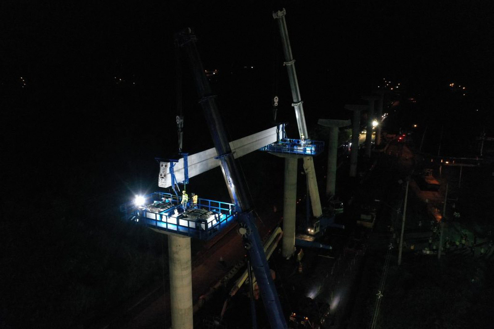 Metro de Panamá: Inicia el montaje de la primera viga en el viaducto de la Línea 3