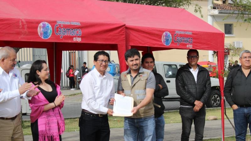 Entregan terreno para la construcción de Parque Cultural Bicentenario en Cajamarca