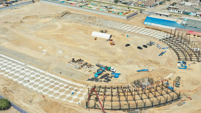 Ica: Gobernador y funcionarios supervisan construcción de la tribuna sur del Estadio de Chincha