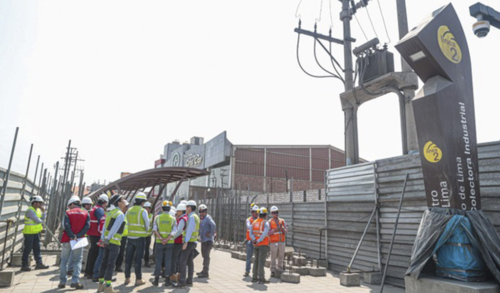 Contraloría inspeccionó obras de la Línea 2 del Metro de Lima