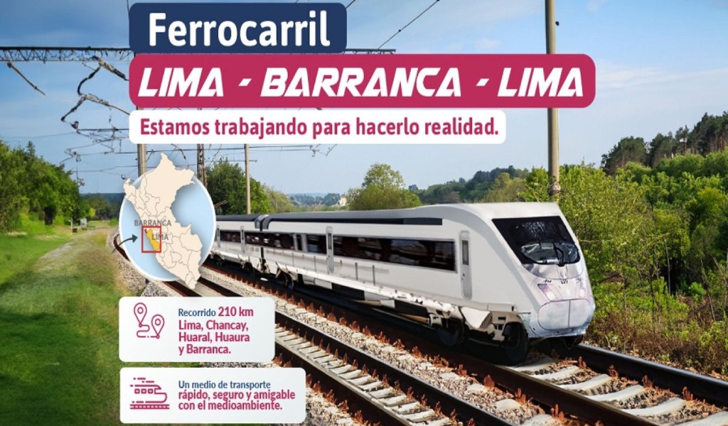 Moderno ferrocarril unirá Lima y Barranca en vía de 210 kilómetros