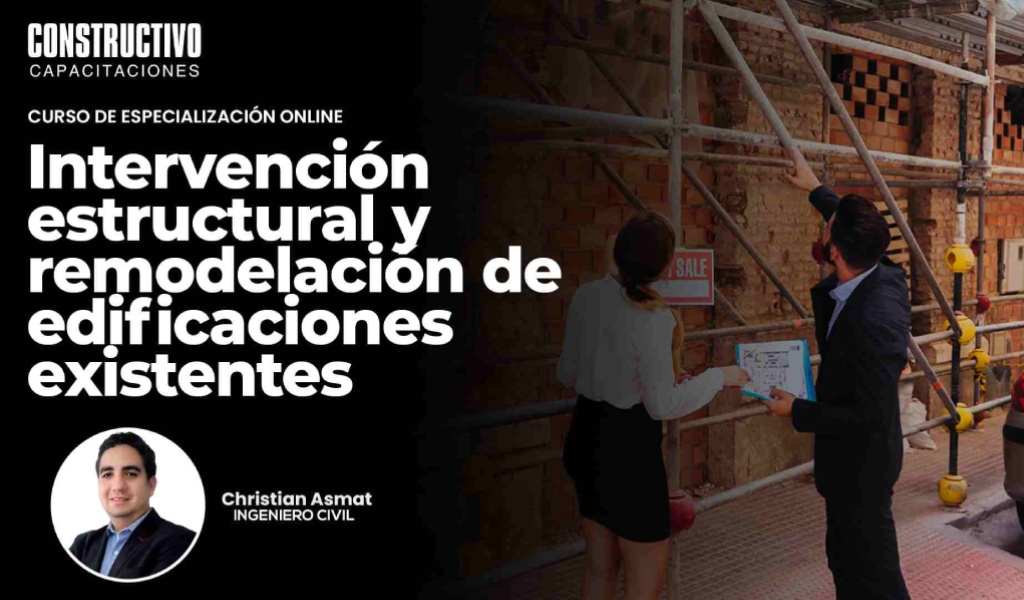 Curso online: Intervención estructural y remodelación de edificaciones existentes