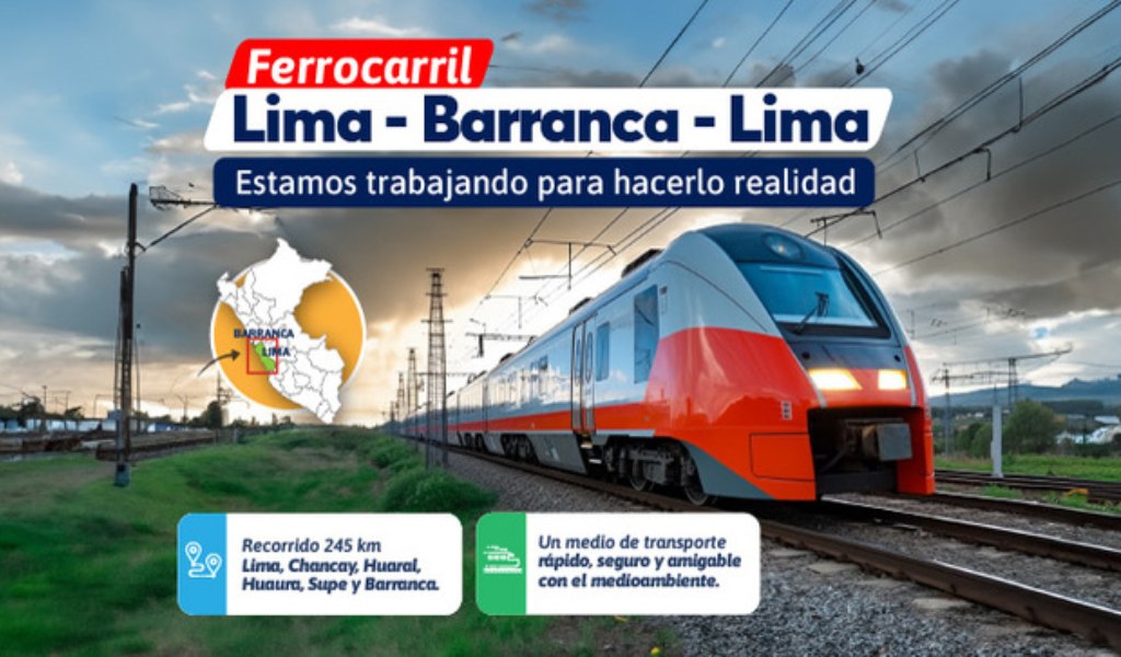 MTC otorgó la buena pro para elaboración del Estudio de Preinversión del Ferrocarril Lima-Barranca
