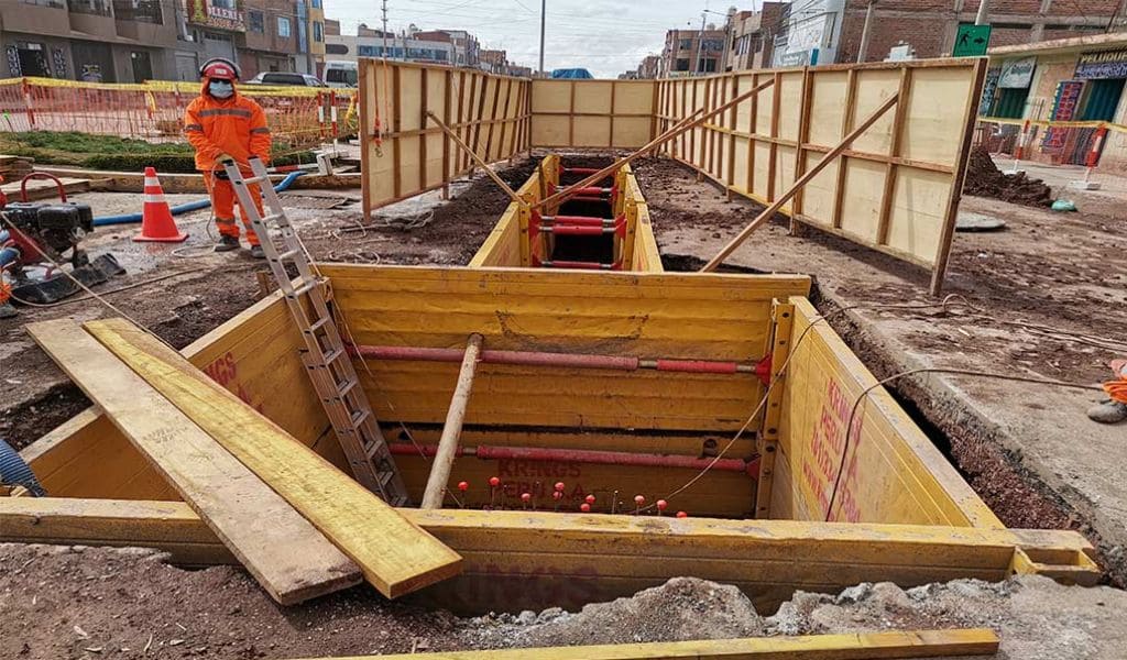Técnicas de apuntalamiento y entibación para excavaciones seguras